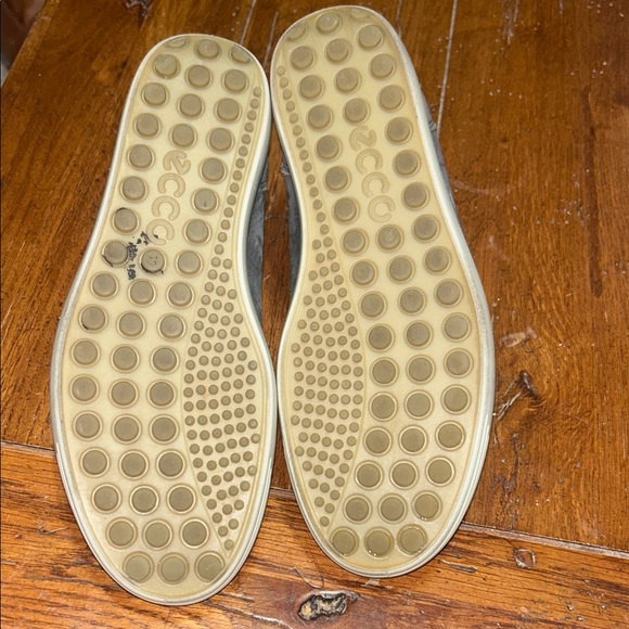 ECCO Women’s LEATHER Gray Soft 7 Nubuck Booties with Side Zippers Size US8/EU39 - Picture 9 of 12